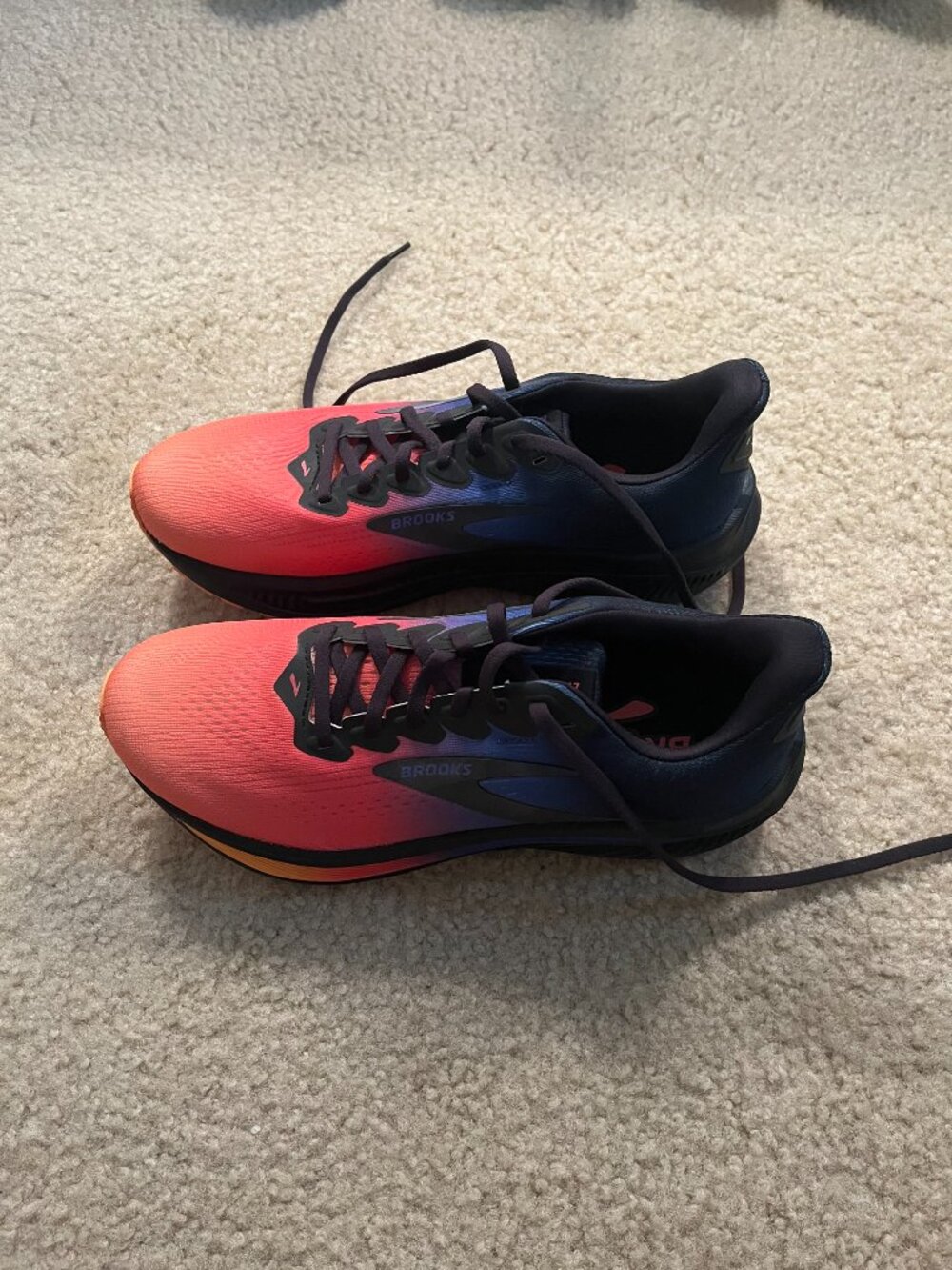 NWOB Brooks Ghost 17 • Size 9.5 • Night / Blue / Papaya - Picture 3 of 7